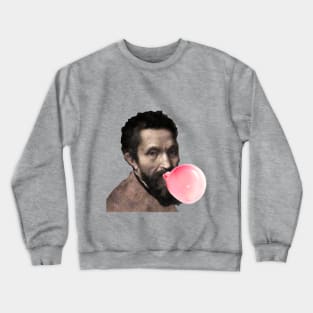 Michael angelo with pink bubble gum Crewneck Sweatshirt